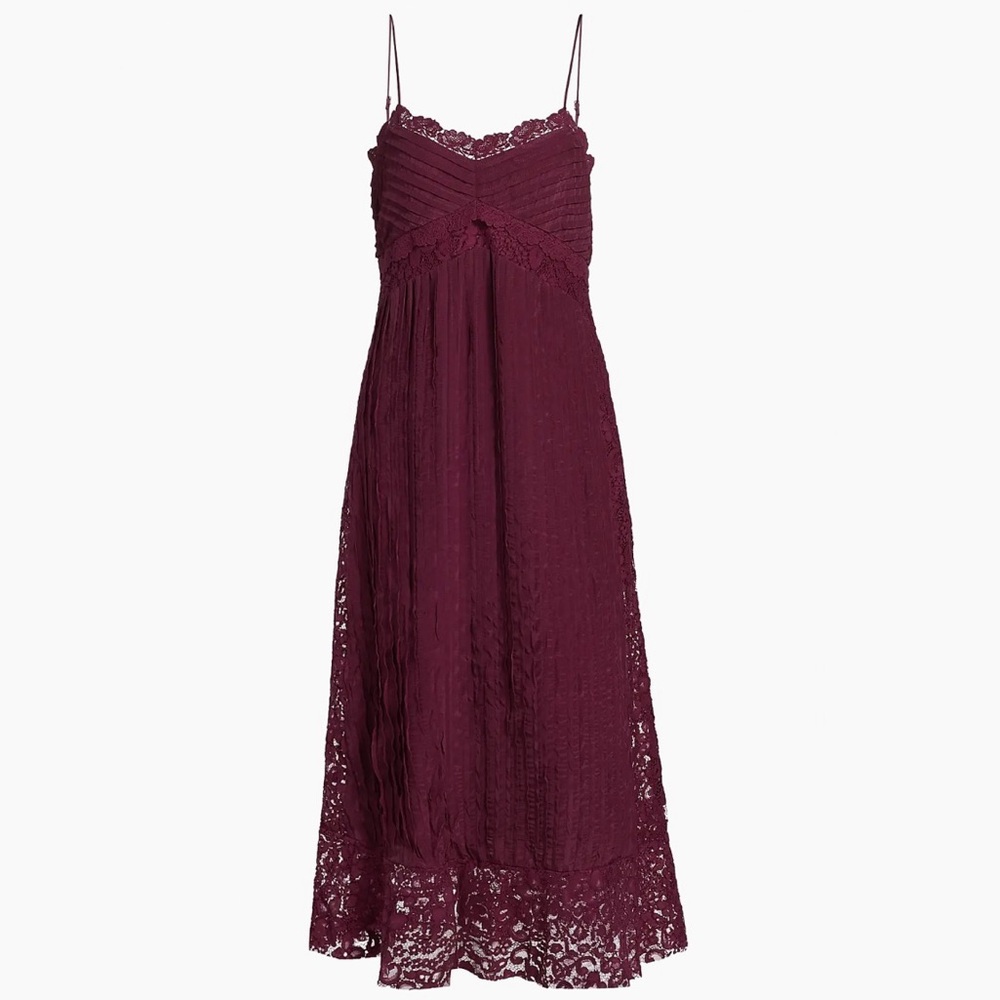 Farm Rio Lace Sleeveless Midi-Dress
